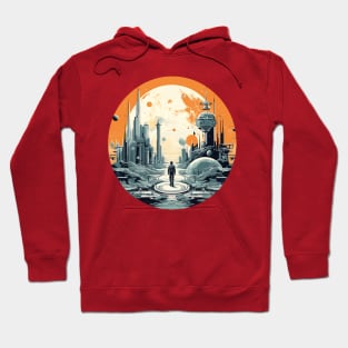 Retro Sci-Fi Vintage Planet Landscape Hoodie